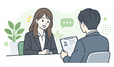 面談・面接のイラスト